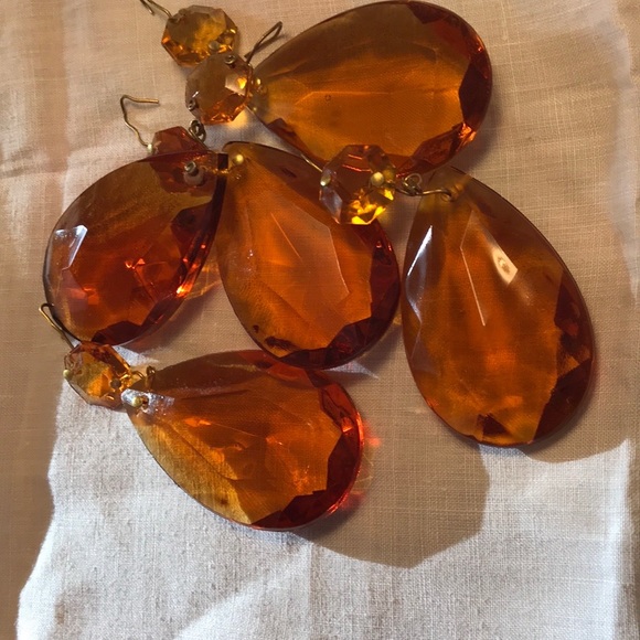🌟🤩VINTAGE SMOKEY TOPAZ COLOURED CRYSTAL’S 🍁AMAZING LIGHT CATCHERS ~ CRYSTALS - Picture 9 of 16